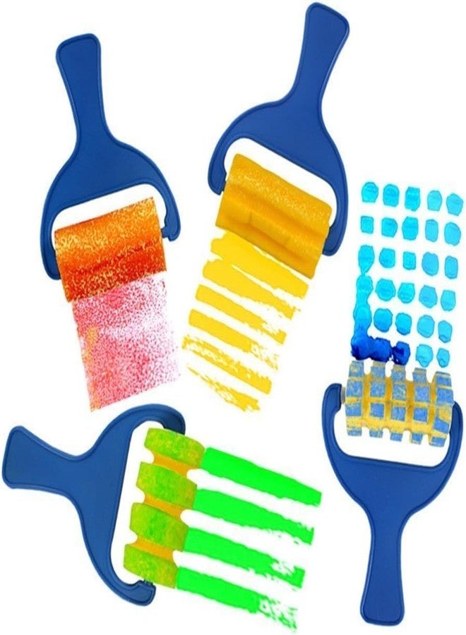 Brille Bee Sponge Stamp Foam Painting Brushes, Flower Shapes, Art Paint Drawing Tools, DIY Graffiti Stamps for Kids Early Learning (Spounge Roller 5pcs) - Image 3